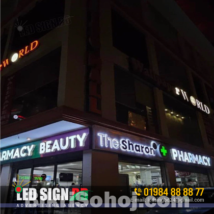 Acrylic Letter With LED Light Signs, Signage Maker in Dhaka